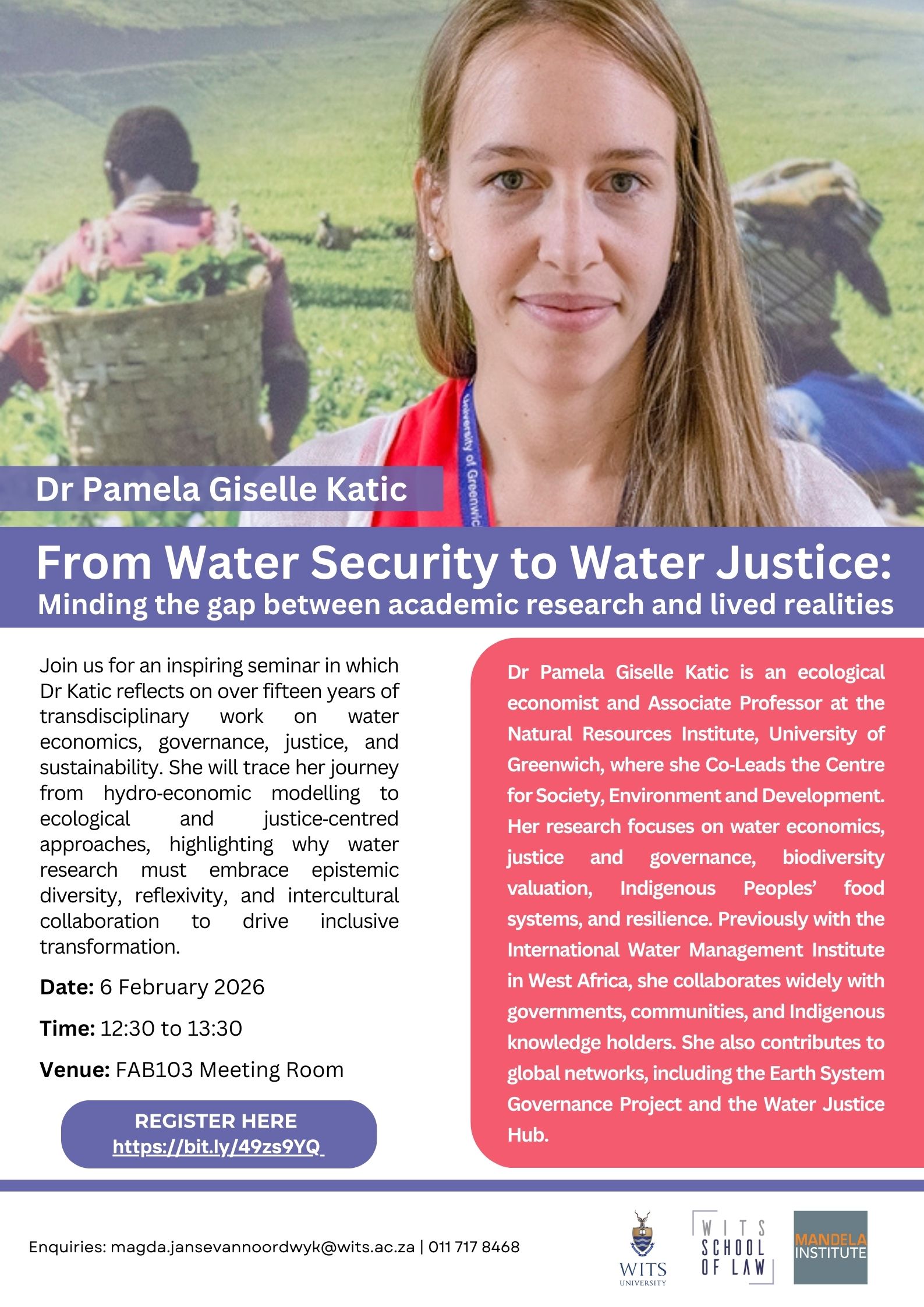 From Water Security to Water Justice: Minding the gap between academic research and lived realities